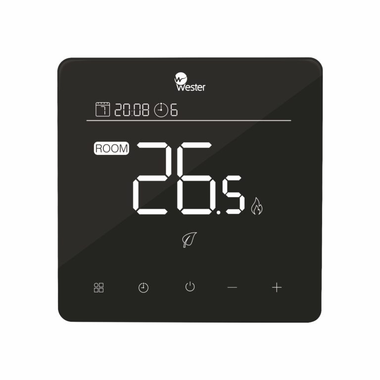 Термостат электронный программируемый Wester RT66PB черный