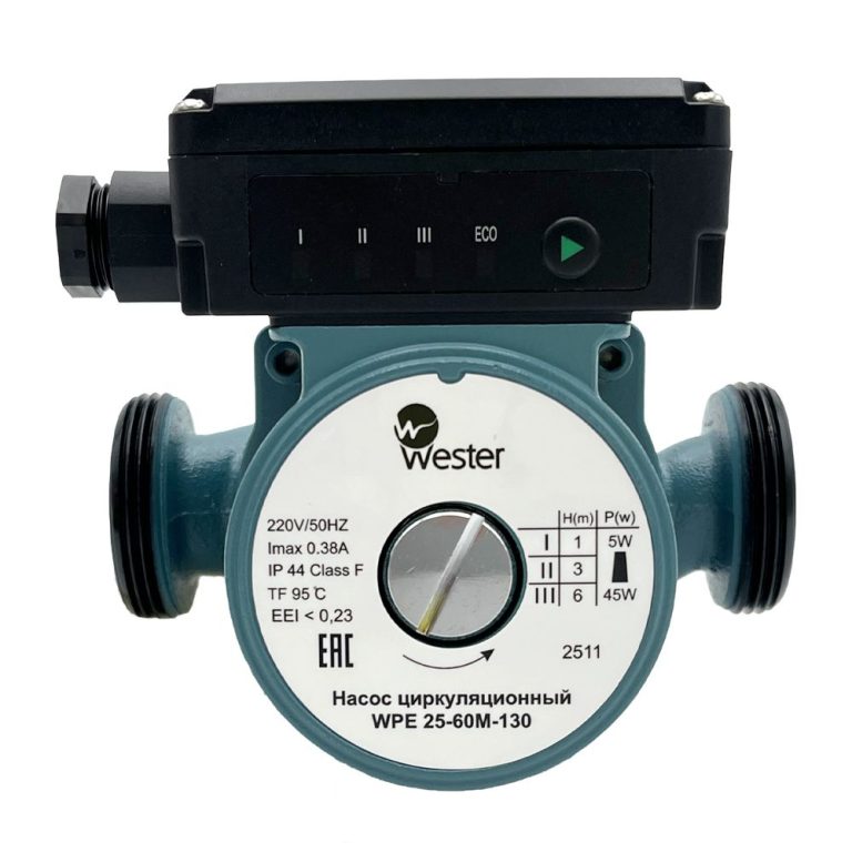 Насос циркуляционный Wester WPE 25-60M 130 мм (без гаек)