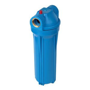 Фильтр магистральный для холодной воды, без картриджа (синий корпус 10") 1"