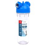 Фильтр магистральный для холодной воды, без картриджа (прозрачный корпус ПЭТ 10″) 3/4″