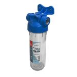 Фильтр магистральный для холодной воды, без картриджа (прозрачный корпус ПЭТ 10″) 3/4″