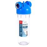 Фильтр магистральный для холодной воды, без картриджа (прозрачный корпус ПЭТ 10″) 1″