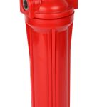 Фильтр магистральный для горячей воды (непрозрачный красный корпус 10″) 1/2″ без картриджа