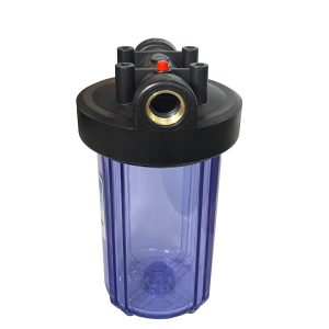 Корпус Вig Вlue 10” 1"прозрачный для холодной воды (кронштейн, латунные вставки)