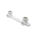 Уголок комб. ВР с креплением двойной 20х1/2″ бел.