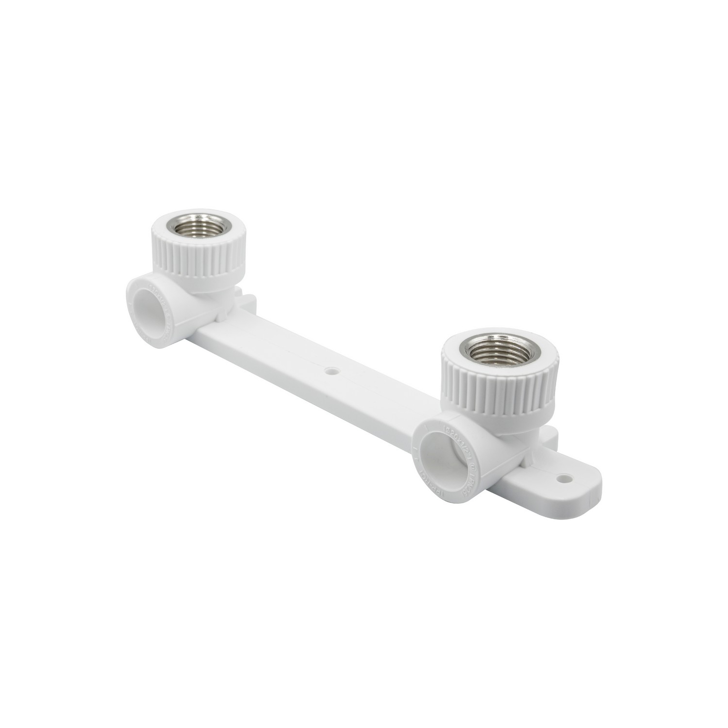 Уголок комб. ВР с креплением двойной 20х1/2″ бел.