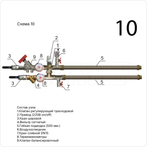 Смесительный узел LN20-SP-FN (10-2.5)