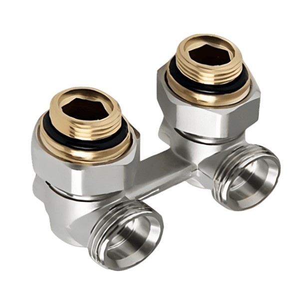 Гарнитура нижняя угловая 1/2Mx3/4”F*1/2”M  в комплекте с переходниками 2 шт.