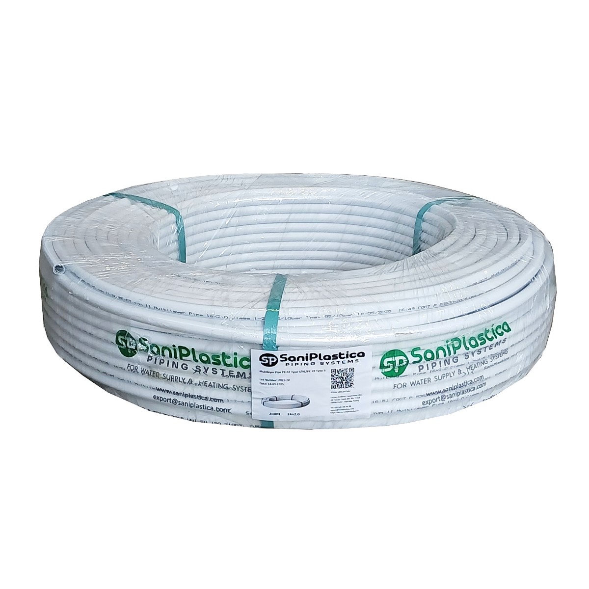 Труба металлопластиковая PE-Xb/AL/PE-Xb 16×2.0, Saniplastica