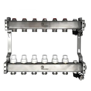 Коллектор нерж. Wester MUVS 1"-3/4 в сборе на 6 выходов