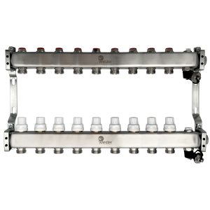 Коллектор нерж. Wester MUVS 1"-3/4 в сборе на 9 выходов